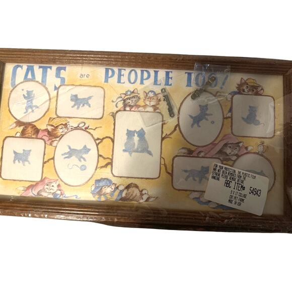 Cats are People tool Photo 9x17 collage picture frame New - Picture 1 of 3